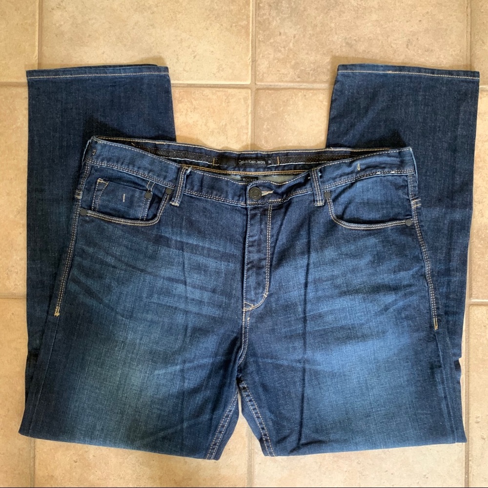 Calvin Klein Rocker Straight Leg Jeans Size 38